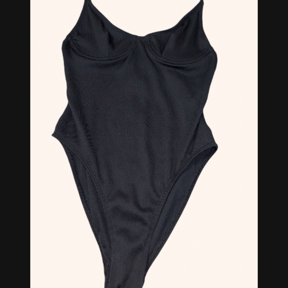 Black swim suit. High quality